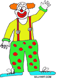 Silly clown clipart