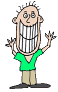 Smiling cartoon man clipart